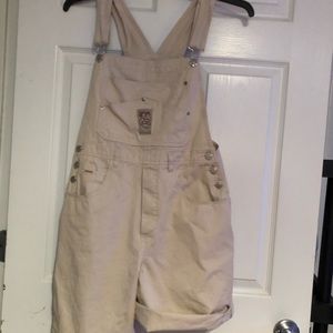 Jou Jou Cream Women's Shorts Overalls